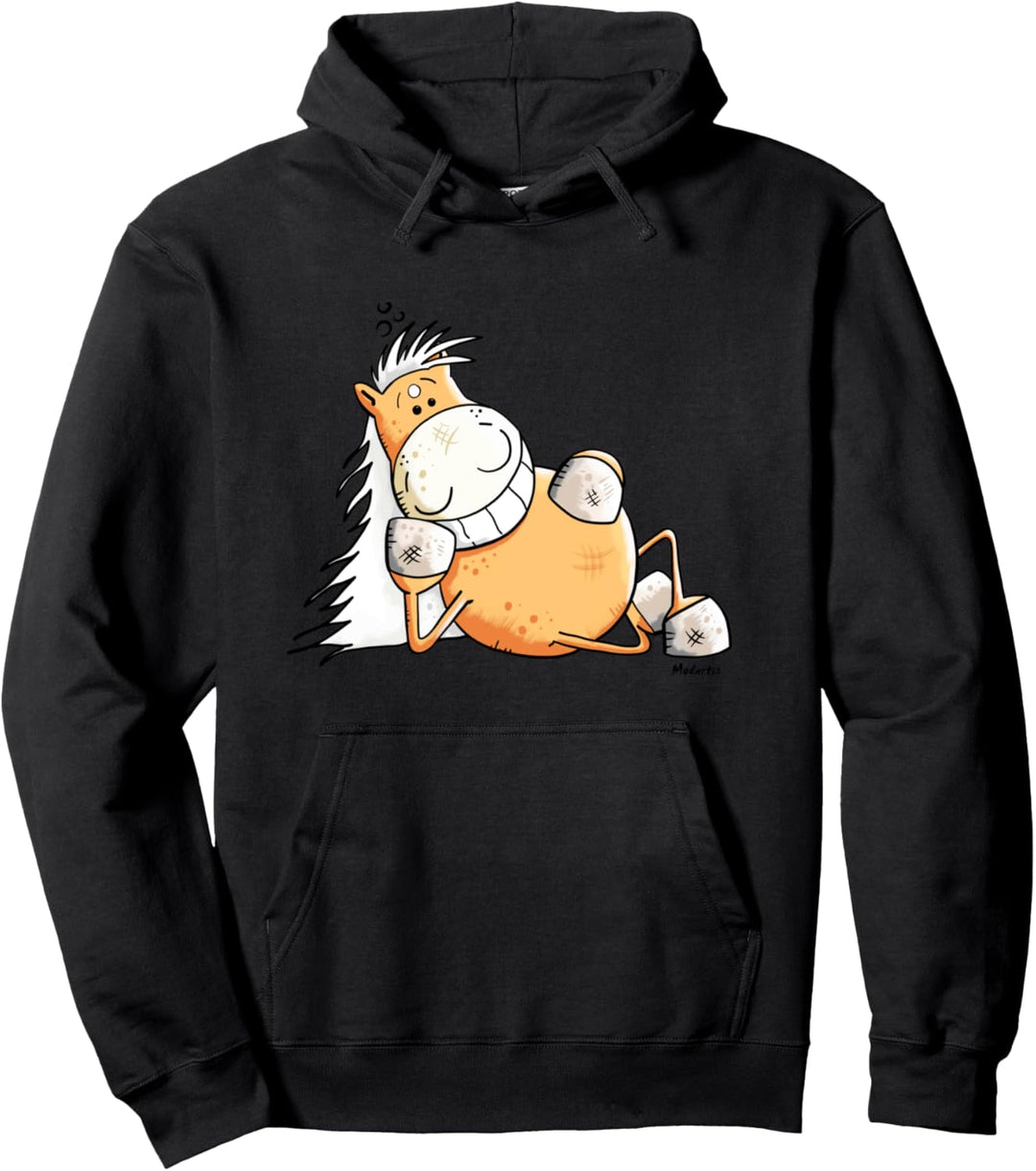 Cooles Comic Pferd I Haflinger Pferde Reiter Fun Pullover Hoodie