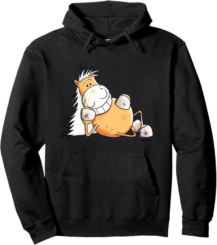 Cooles Comic Pferd I Haflinger Pferde Reiter Fun Pullover Hoodie
