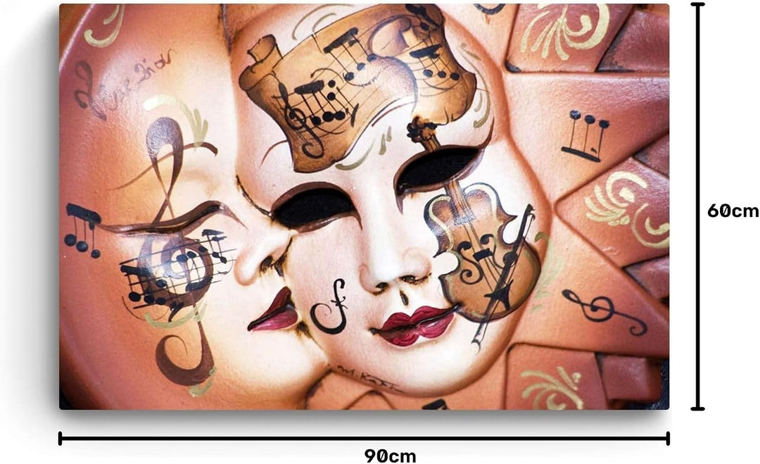 Startonight Bilder Musikalische Masken, Leinwandbilder Moderne Kunst, Abstrakte Wanddeko Kunstdrucke