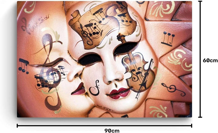 Startonight Bilder Musikalische Masken, Leinwandbilder Moderne Kunst, Abstrakte Wanddeko Kunstdrucke