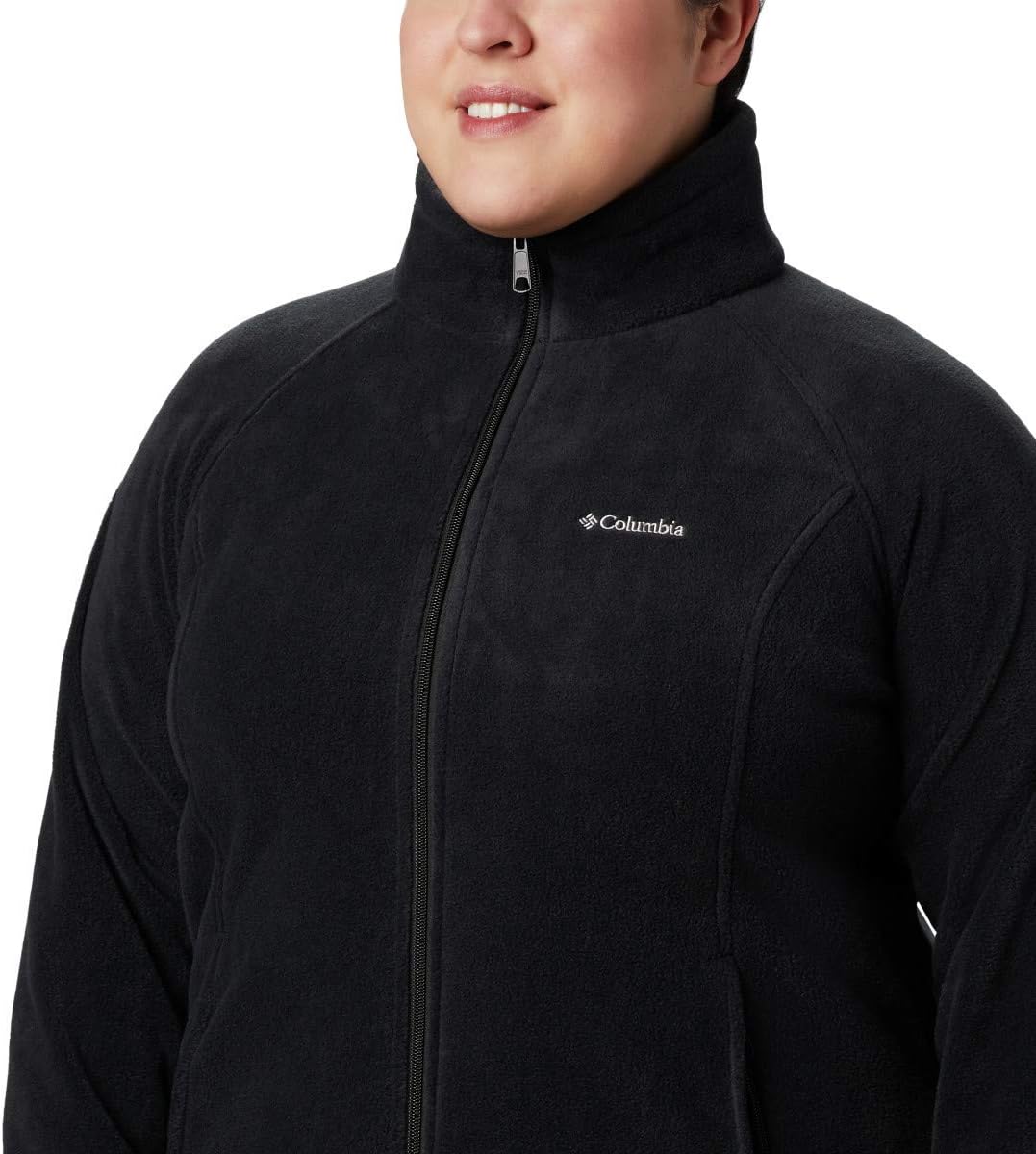Columbia Damen Fleecejacke mit durchgehendem Reissverschluss, Benton Springs XS Schwarz, XS Schwarz