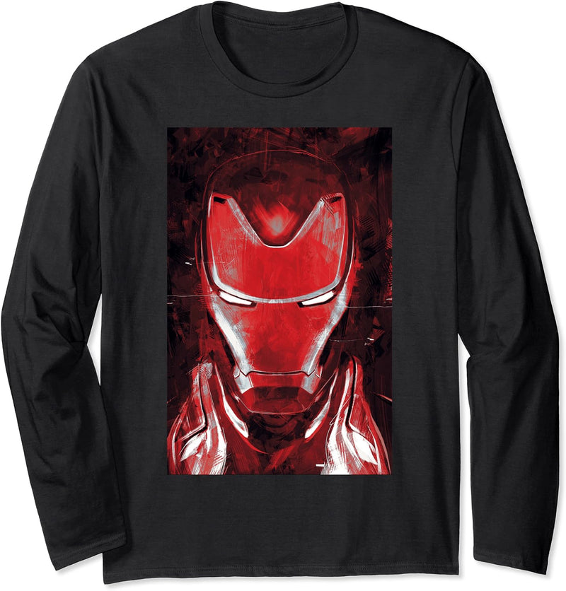 Marvel Avengers: Endgame Iron Man Red Portrait Langarmshirt