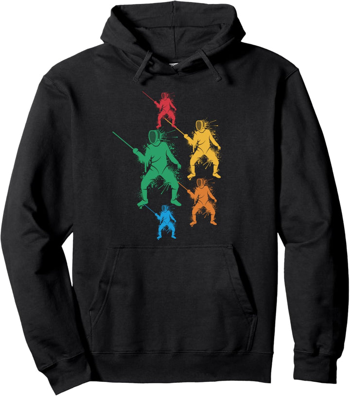 Fechter Fecht Fechtmeister Mädchen Jungen Kinder Fechten Pullover Hoodie