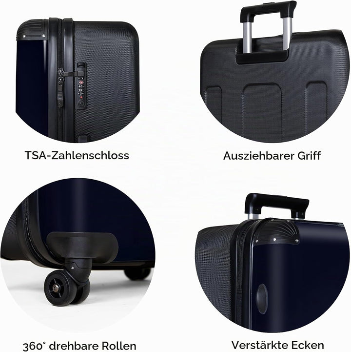 Koffer XL Gross 77x51.5x28 cm Reisekoffer mit Rollen Leicht Trolley grosser Hartschalenkoffer Rollko