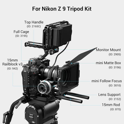 SMALLRIG Z 9 Kamera Käfig für Nikon Z 9, Aluminiumlegierung Kamera Videokäfig Film Film Käfig mit Sc