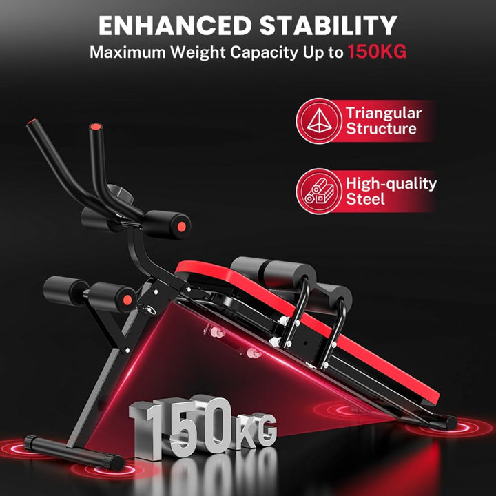 Bauchtrainer Bauchmuskeltrainer für Zuhause Multifunktionale Trainingsgerät 150 kg Belastbarkeit für