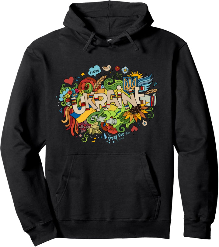 Ukraine Tshirt I love Ukraine Flagge Pray for Ukraine Pullover Hoodie