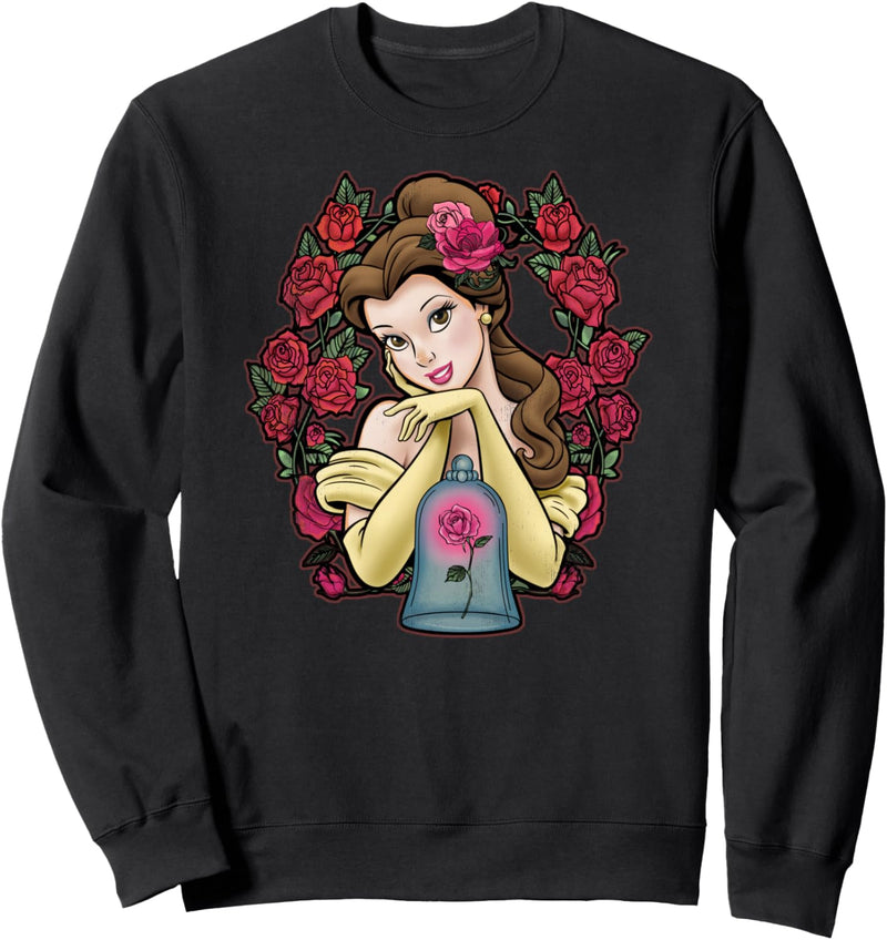 Disney Beauty And The Beast Belle Rose Frame Portrait Sweatshirt