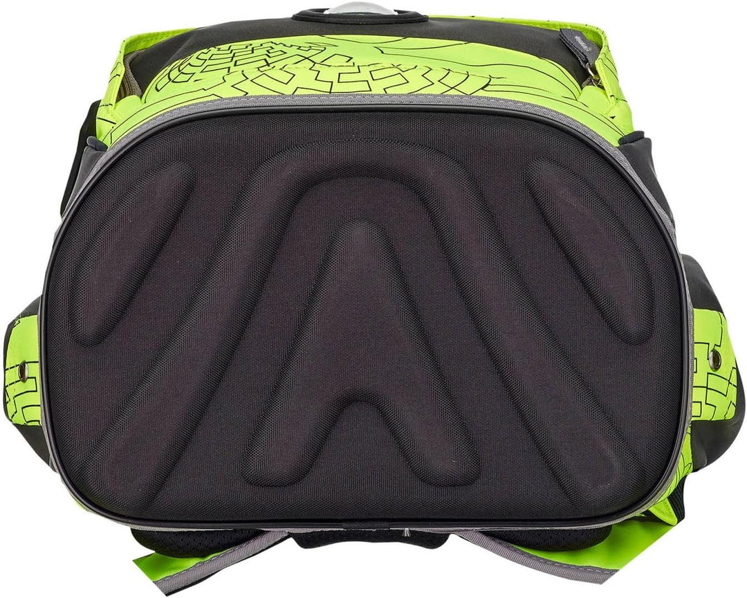DerDieDas Ergoflex Schulrucksack Set 5-TLG. Exklusiv Superflash Neon Fighter