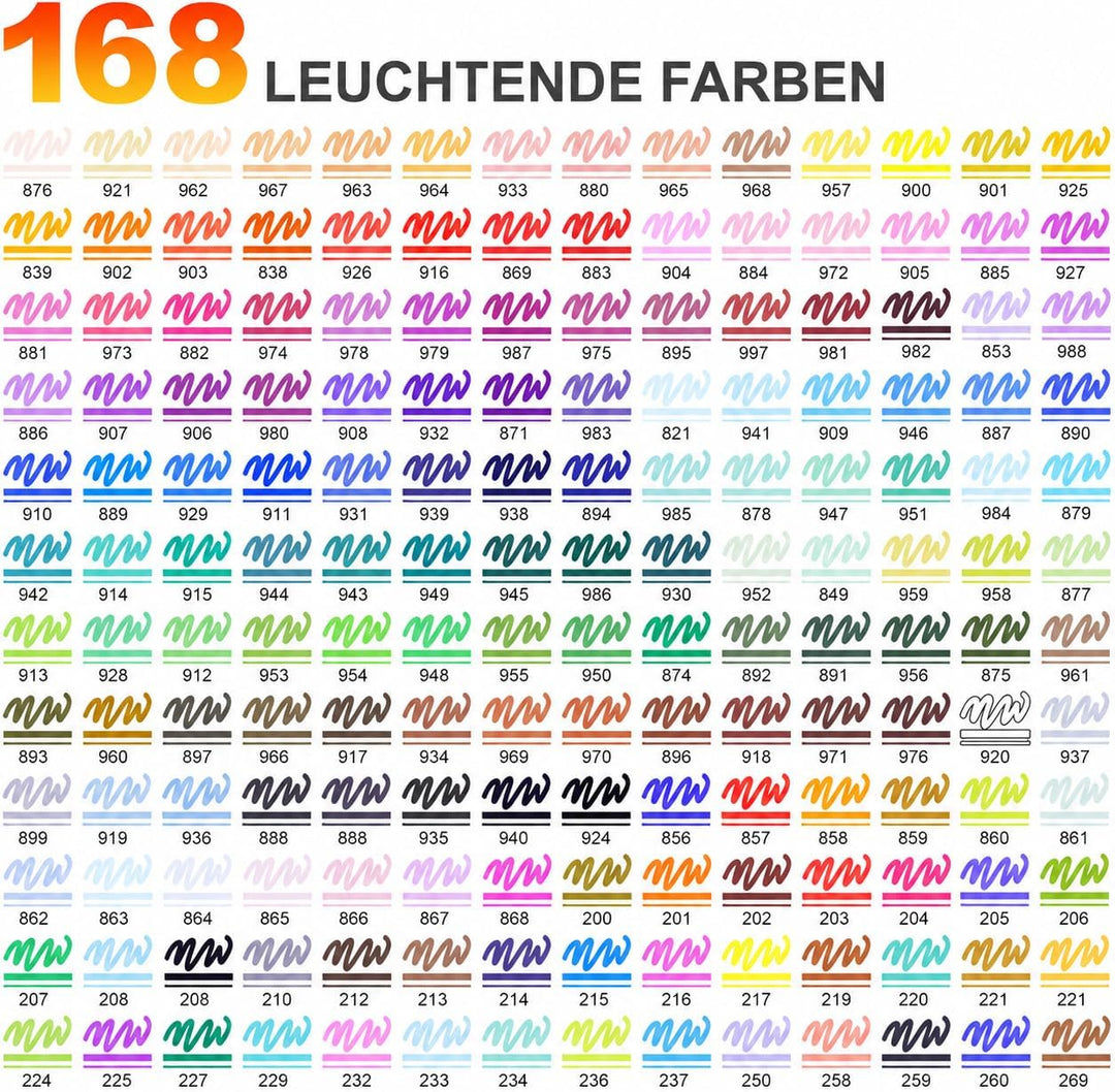 Laconile 168 Farben Acrylstifte - Acrylstifte für Steine Wasserfest, Einzeln Druck Acrylic Paint Mar