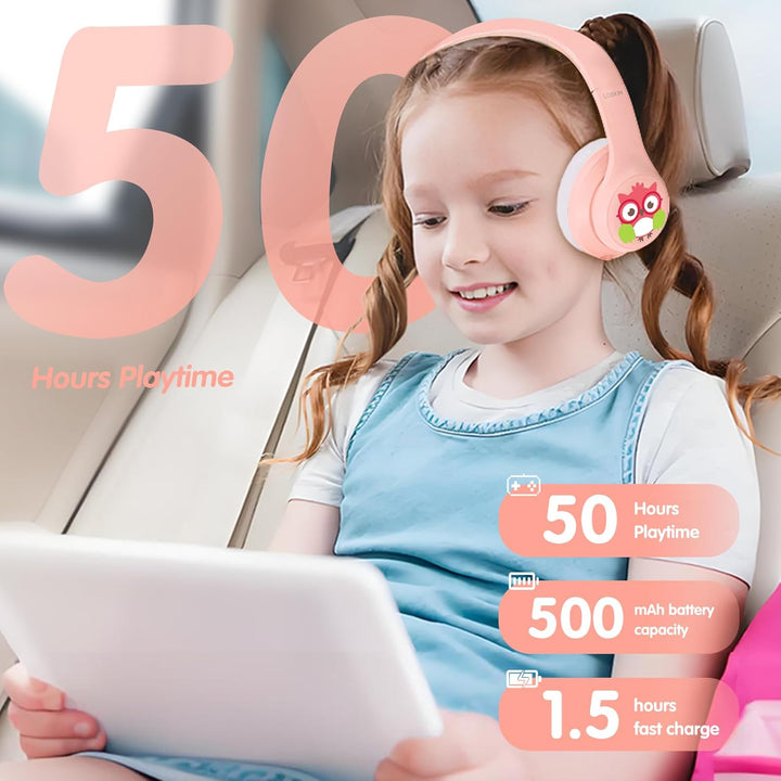 LOBKIN Kinder Kopfhörer mit Tasche, Kopfhörer Kabellos und Kabel Bluetooth für Kinder mit ANC Aktive