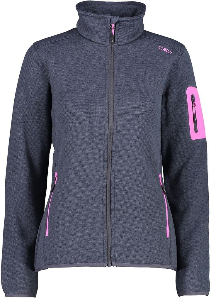 CMP Damen Knit Tech Mélange Fleece Jacket WOMAN JACKET 42 03UL, 42 03UL