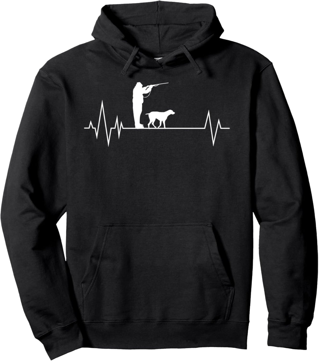 Jagd Herzschlag I Jagdhund Hundeführer Motiv für Jäger Pullover Hoodie