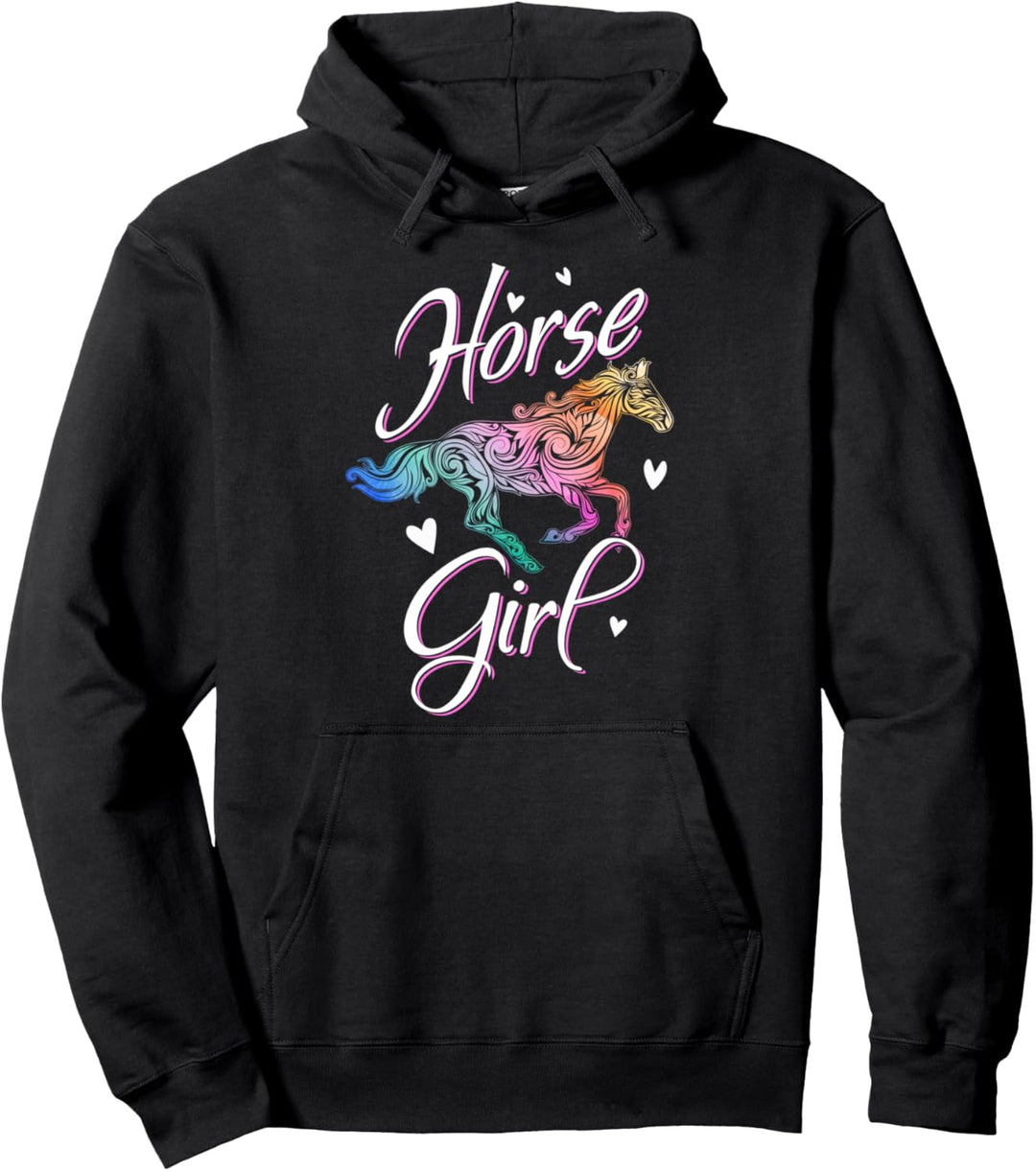 Pferde-Grafik für Damen und Mädchen Pullover Hoodie