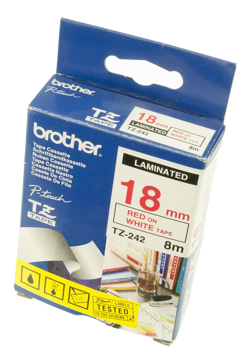 Brother TZe-242 P-touch Schriftband (18 mm, geeignet u.a. für Brother P-touch 1830VP, -D400/VP, -D45