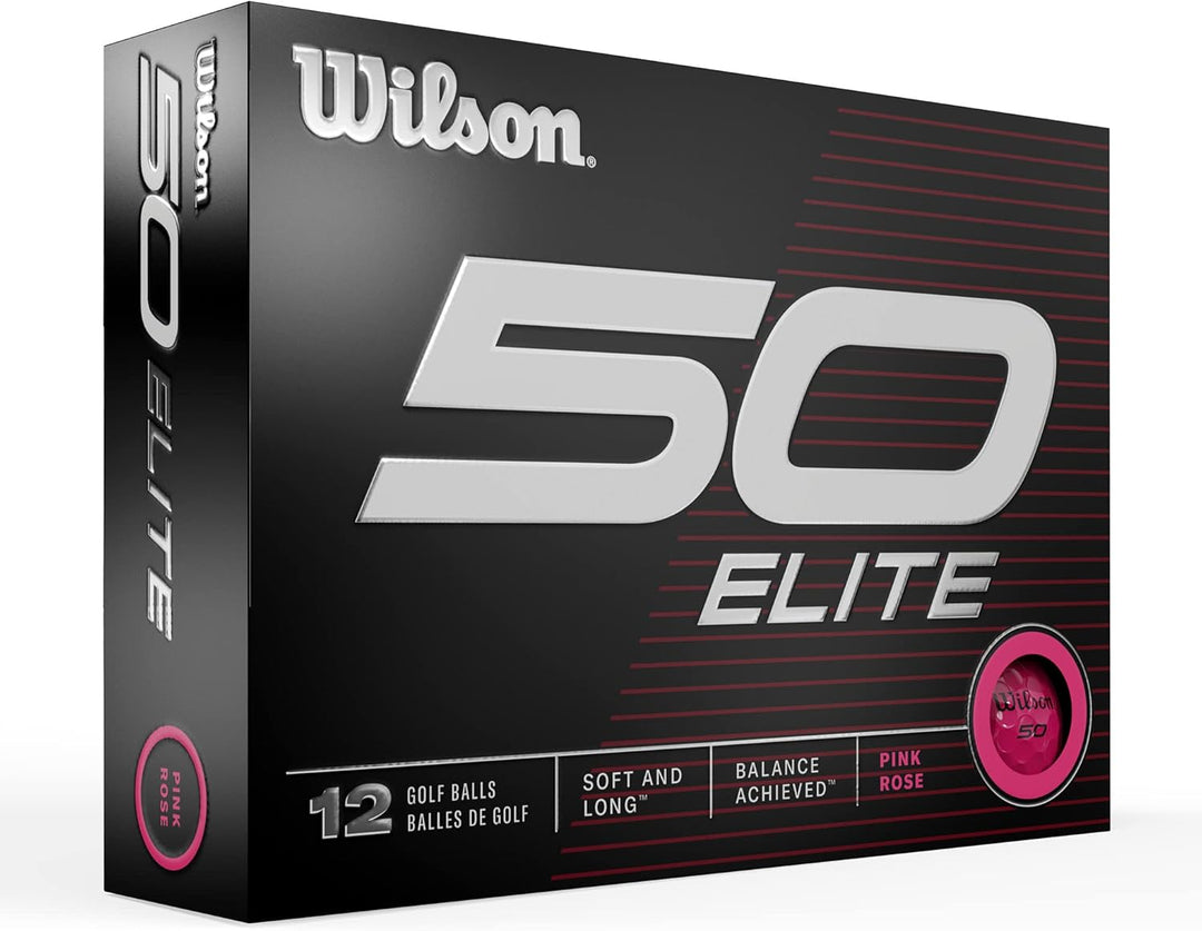 WILSON Fifty Elite Golfbälle, 12 Stück Pink, Pink