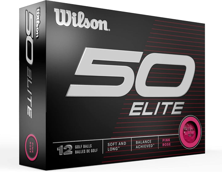 WILSON Fifty Elite Golfbälle, 12 Stück Pink, Pink