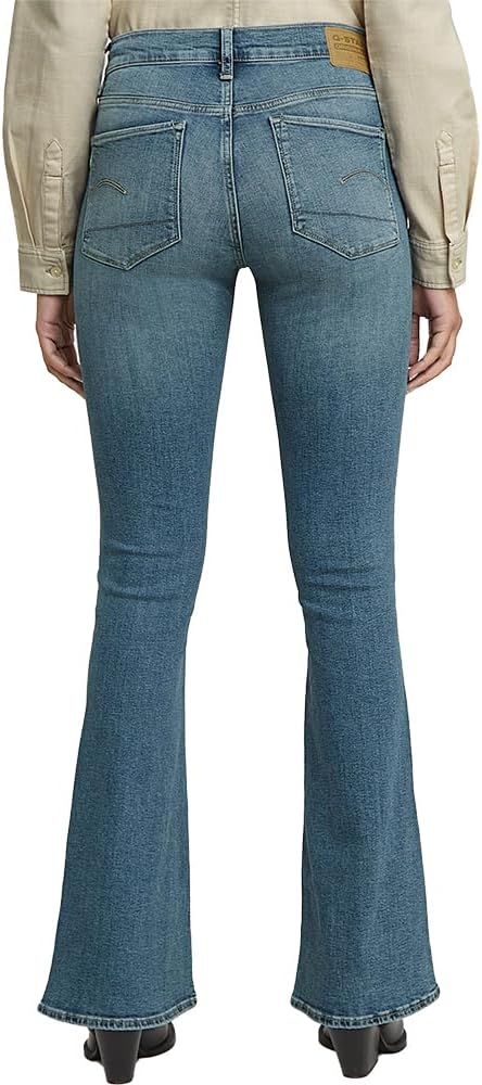 G-STAR Damen 3301 Flare Jeans 23W / 28L Blau (Faded Icy Blue D21290-d987-h280), 23W / 28L Blau (Fade