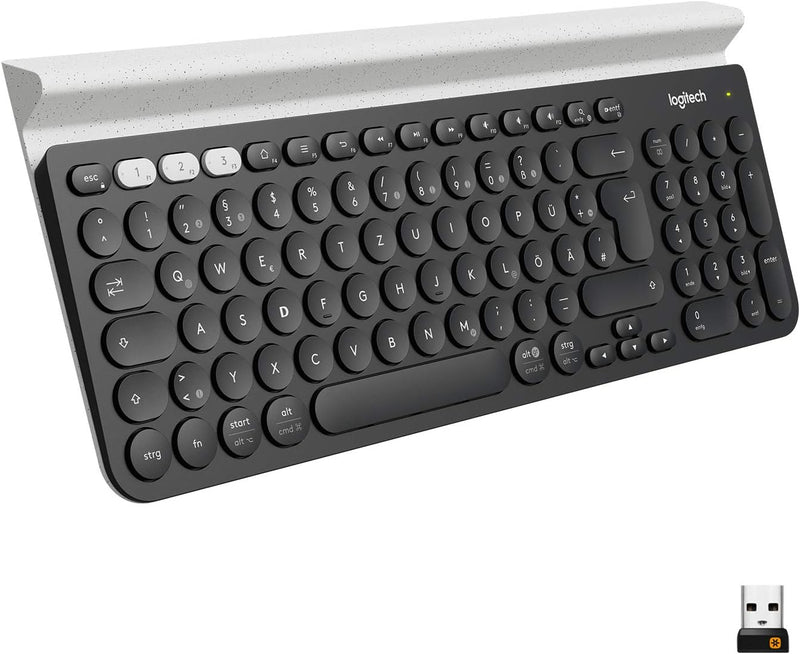 LOGITECH K780 Multi-Device Wireless Keyboard - Nordisches Layout Grau/Weiss K780 Multi-Device, Grau/