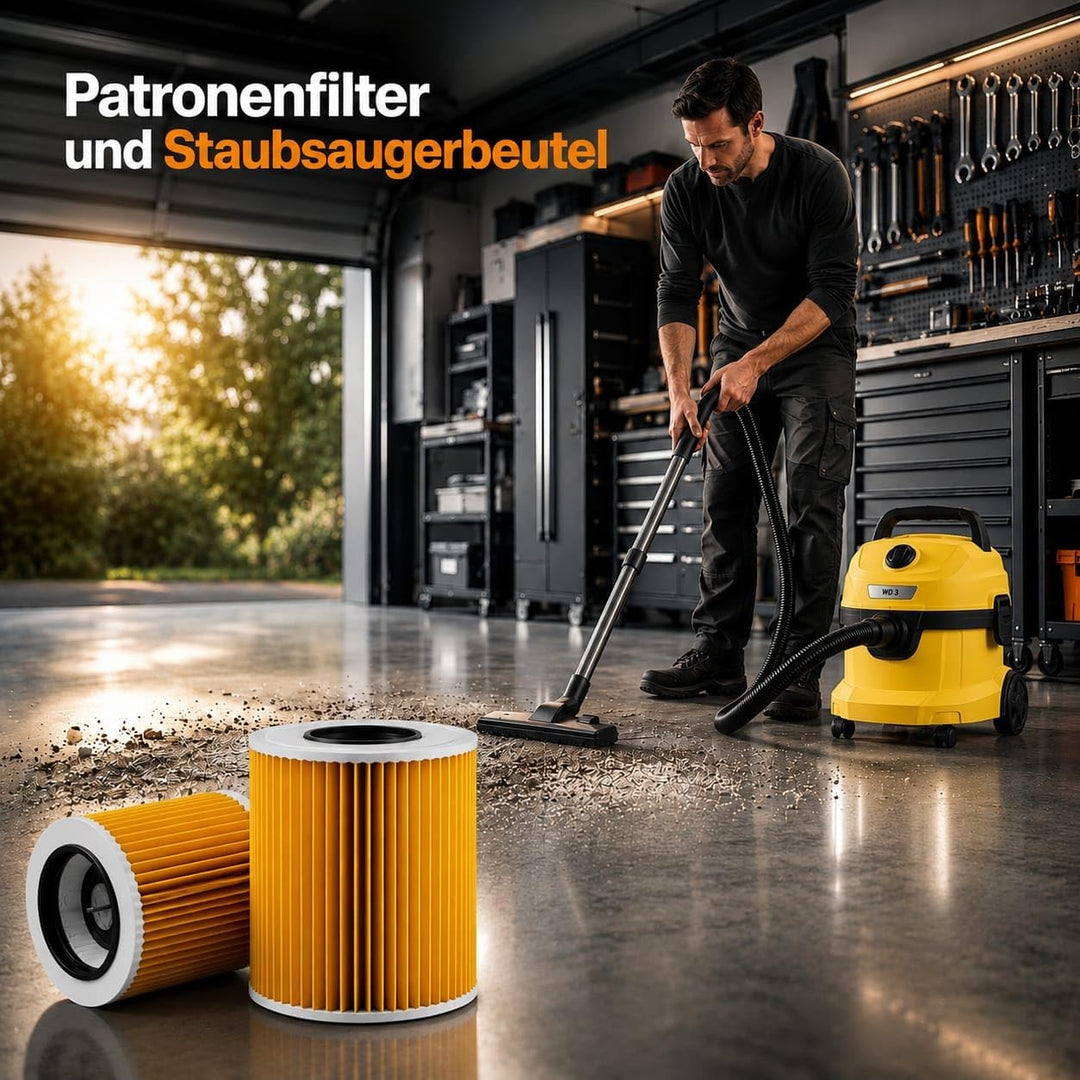 3x Filter für Kärcher Staubsauger, kompatibel mit Kärcher WD3 Filter, Premium WD2 WD 3 WD1 MV3 MV2 N