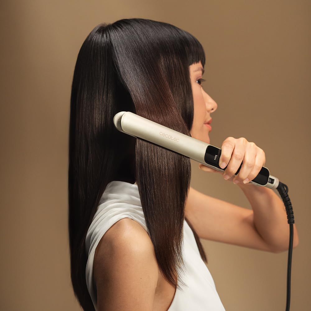 Cecotec Schmales Glätteisen mit Kabel Lisse Keratin Essence Black Schwarz, Schwarz
