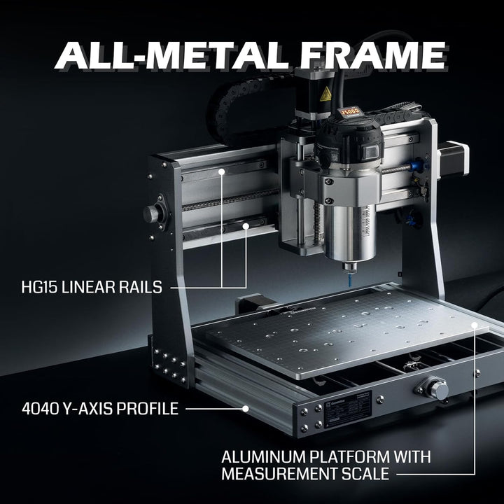 Genmitsu 3020-PRO Ultra CNC-Fräsmaschine, Vollmetall-Graviergerät, Aufgerüstete 710-W-Spindel für Me