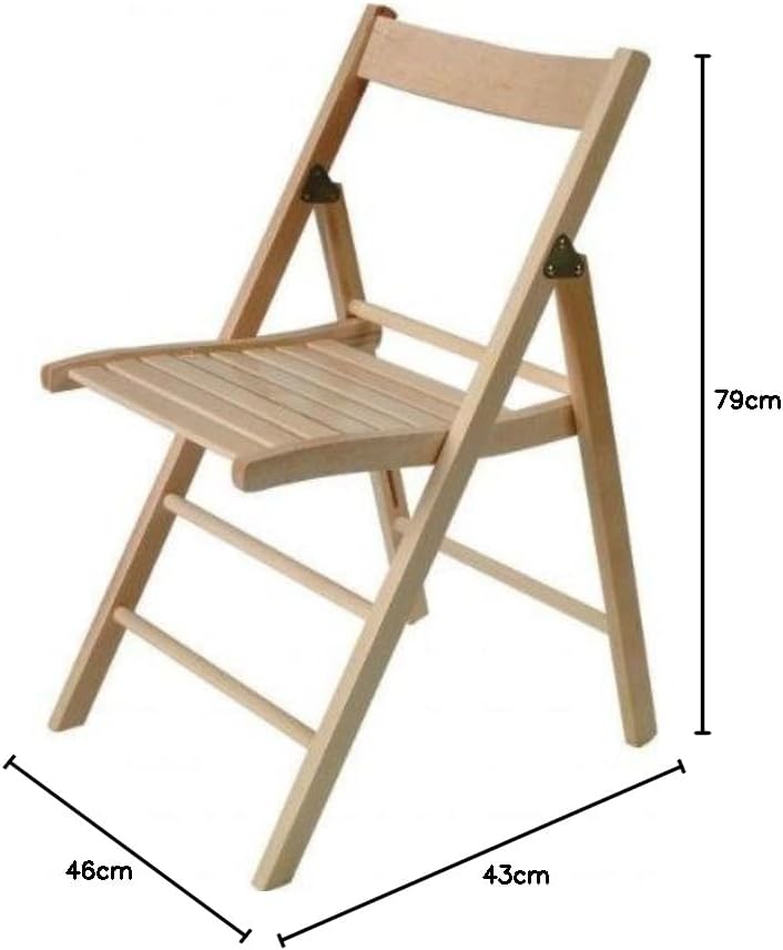 Mueblear 19016 Klappstuhl aus Holz, 43 x 46 x 79 cm Pistaziengrün, Pistaziengrün