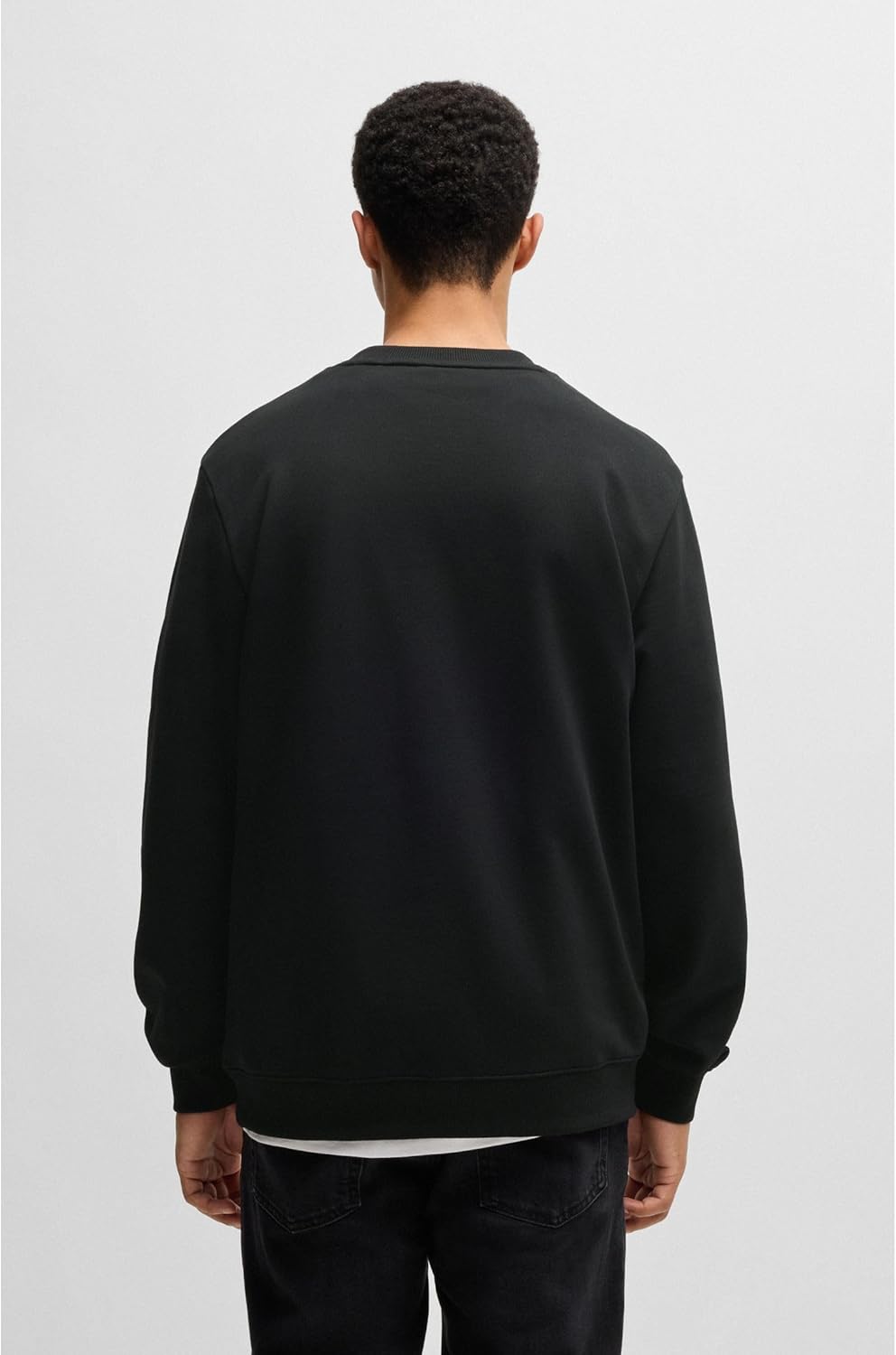 HUGO Herren Diragol212 Regular-Fit Sweatshirt aus Baumwoll-Terry mit Logo-Etikett XS Black1, XS Blac