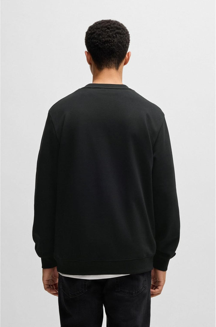 HUGO Herren Diragol212 Regular-Fit Sweatshirt aus Baumwoll-Terry mit Logo-Label M Black1, M Black1