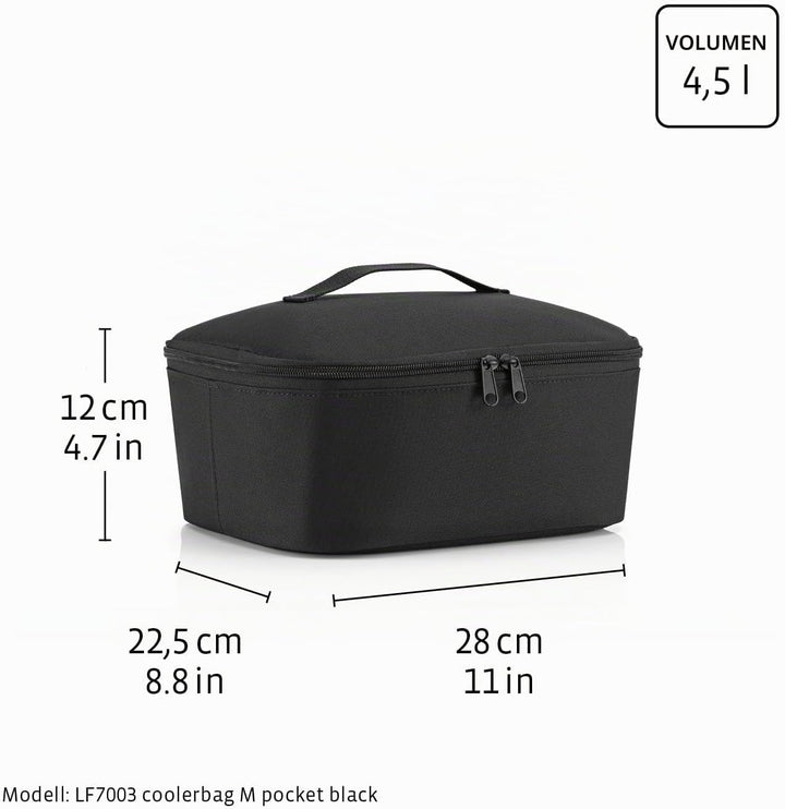 reisenthel coolerbag M Pocket Twist Navy – Kühltasche mit Obermaterial aus recycelten PET-Flaschen –