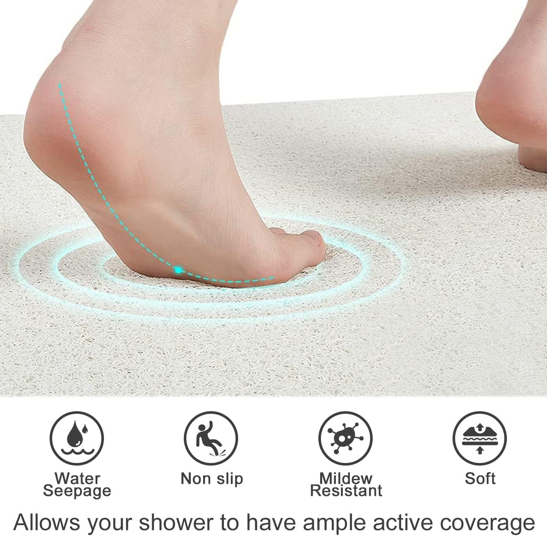 Walant Duschmatte rutschfest Waschbar,PVC Luffa Badematte,Schnell trocknend,Anti-Rutsch, Hervorragen