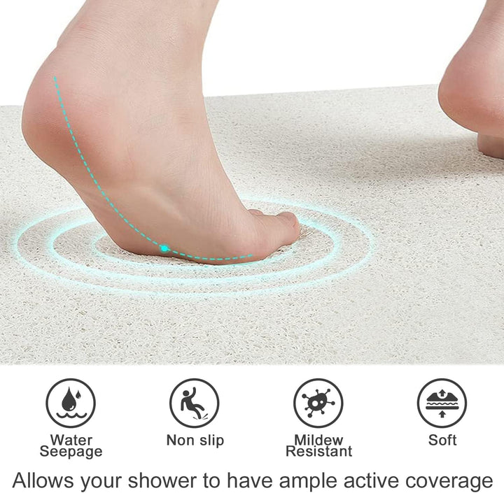 Walant Duschmatte rutschfest Waschbar,PVC Luffa Badematte,Schnell trocknend,Anti-Rutsch, Hervorragen