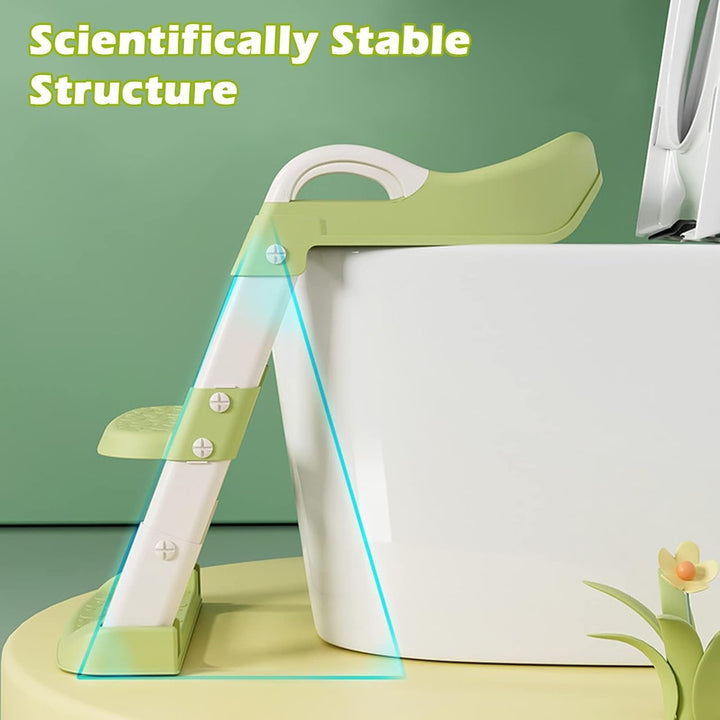 Töpfchen Toilettensitz Baby mit Treppe, Kinder WC Sitz Toilette Toilettentrainer Höhenverstellbar un