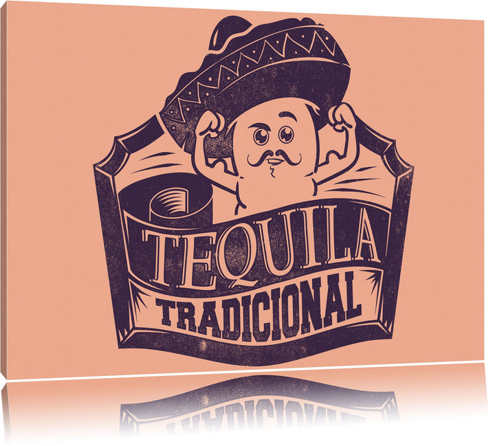 Tequila tradicional Light Format: 100x70auf Leinwand, XXL riesige Bilder fertig gerahmt mit Keilrahm