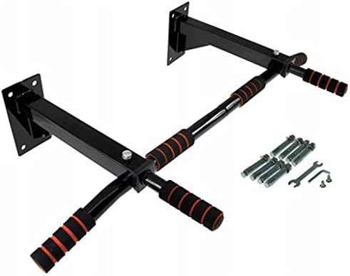 Retoo 100 x 52 cm Wandmontage Klimmzugstange mit Rutschfeste Griffe bis 350kg Belastbar aus Stahl, S