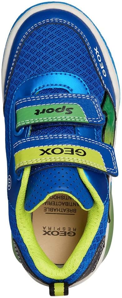 Geox Jungen J Inek Boy Sneaker 34 EU Royal Lime, 34 EU Royal Lime