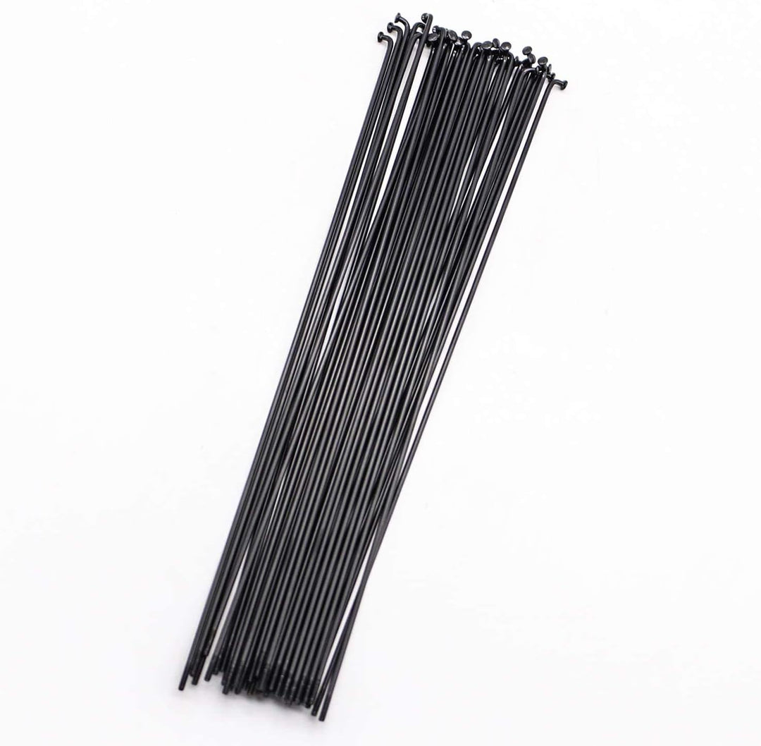 SENQI Fahrradspeichen aus Stahl/Edelstahl, 80 mm - 297 mm, mit Kupferkappe, 36 Stück Schwarz 160mm,