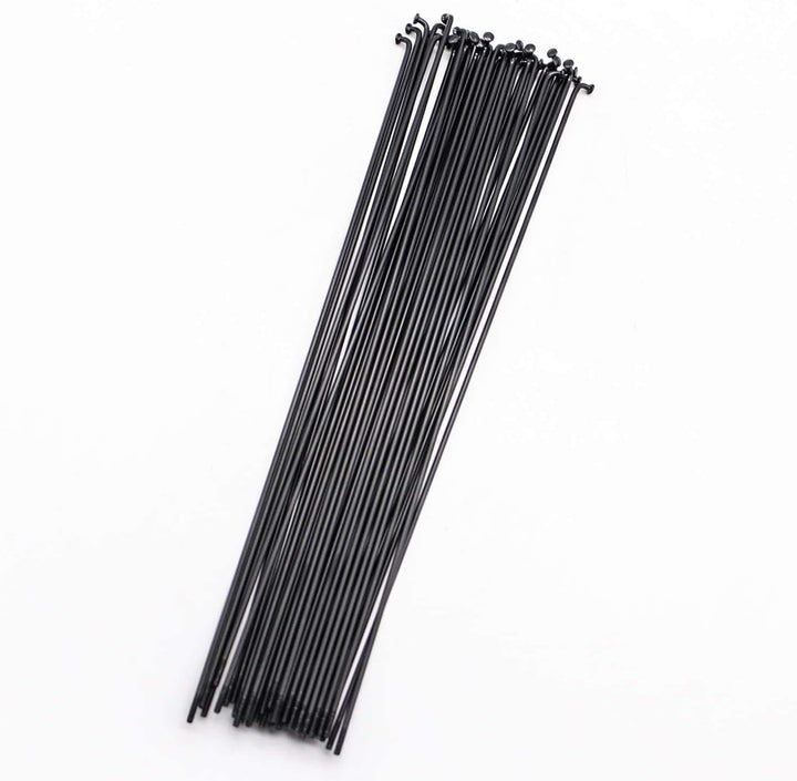SENQI Fahrradspeichen aus Stahl/Edelstahl, 80 mm - 297 mm, mit Kupferkappe, 36 Stück Schwarz 160mm,