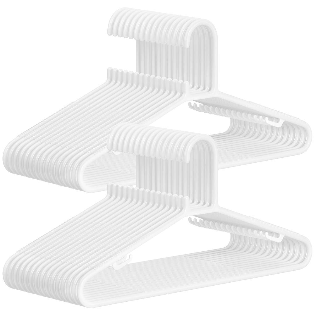 SONGMICS Kleiderbügel Kunststoff, 30er Set, Bügel platzsparend, leichtgewichtig, für Hosen, Jacken,