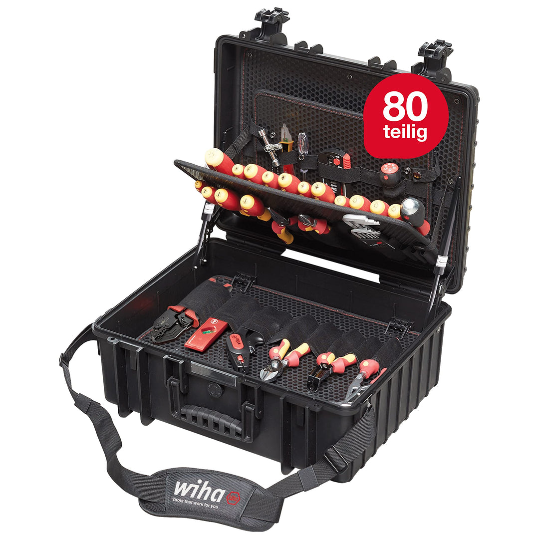 Wiha Werkzeug Set Elektriker Competence XL I gemischt 81-tlg. in Werkzeugkoffer I (40523) XL gemisch