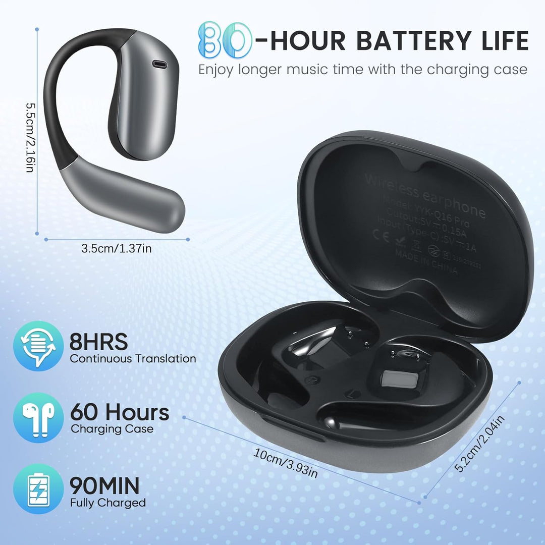 Übersetzer Kopfhörer - 144 Sprachen ki Kopfhörer mit Echtzeit übersetzung Translator Earbuds für Ech