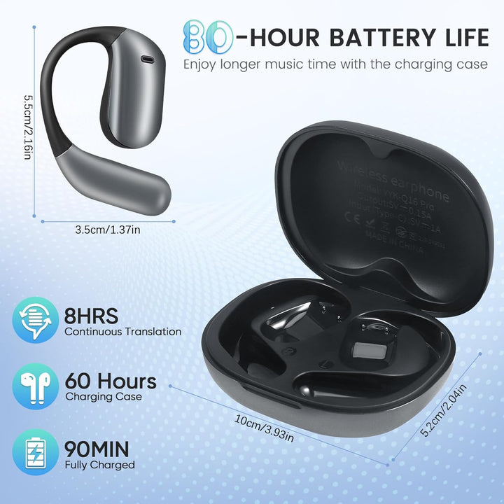 Übersetzer Kopfhörer - 144 Sprachen ki Kopfhörer mit Echtzeit übersetzung Translator Earbuds für Ech