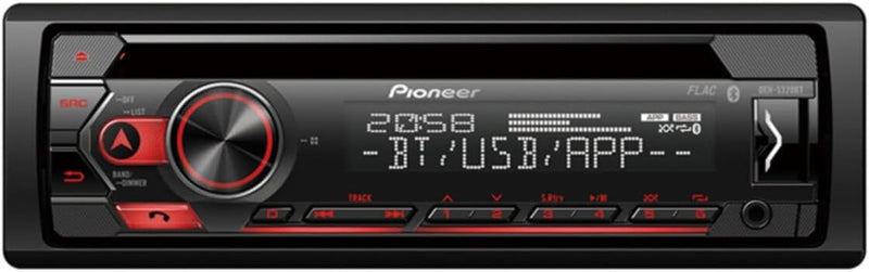 Pioneer DEH-S320BT | 1DIN Autoradio | CD-Tuner mit RDS | Bluetooth | MP3 | USB und AUX-Eingang | Fre