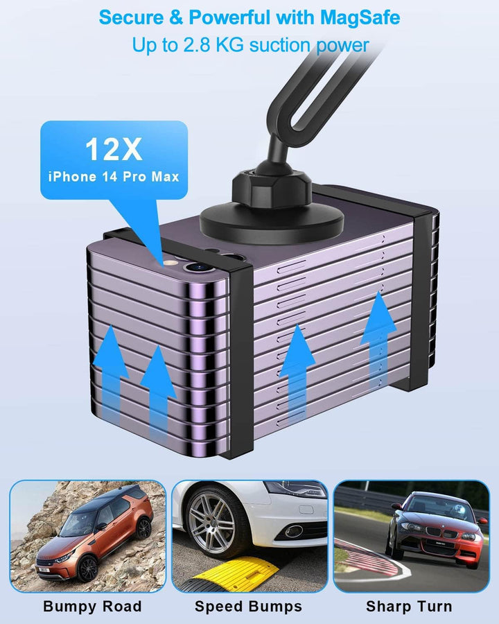 woleyi Auto Getränkehalter Handyhalterung Magsafe 2 Stück, Lüftung Becherhalterung KFZ Handy Halter