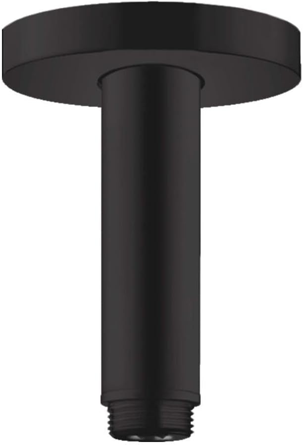 hansgrohe Deckenanschluss S für Regendusche, Anschluss Kopfbrause 10 cm, Mattschwarz Matt-schwarz 10