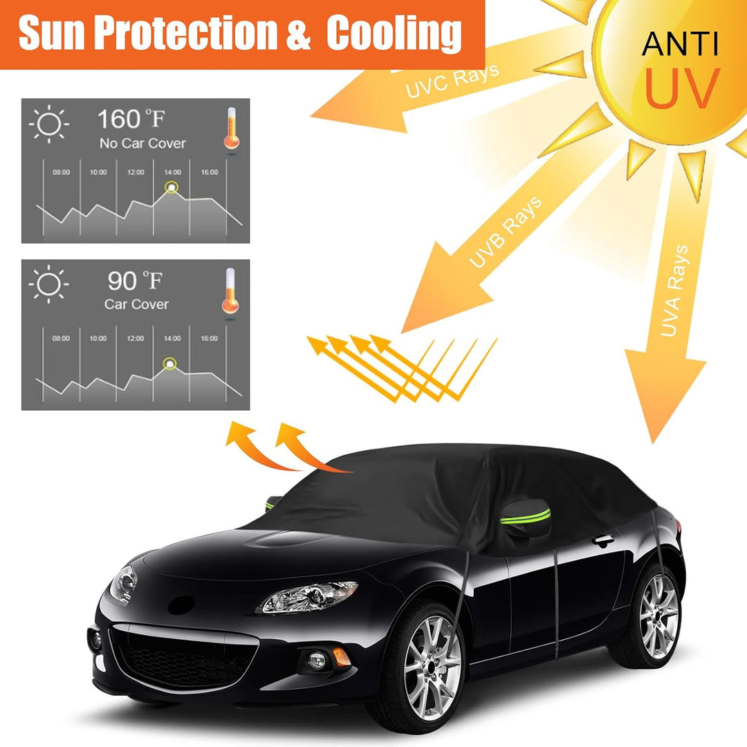 Halbe Autoabdeckung Ersatz für Mazda MX-5 Miata MK3 NC 2005-2015, Dachschutz-Autoabdeckung Wasserdic