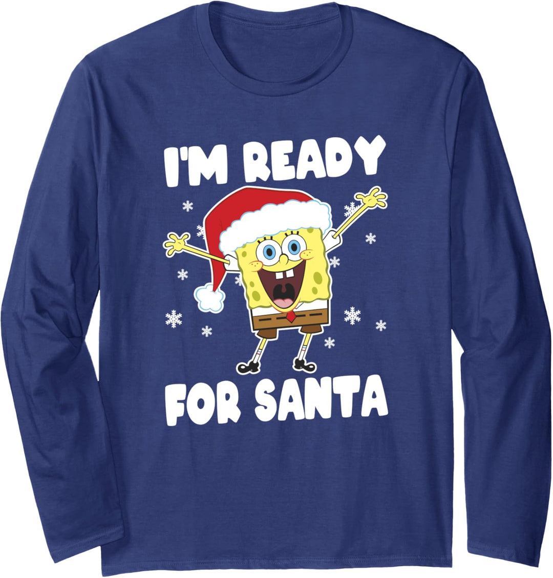 SpongeBob SquarePants Christmas I'm Ready For Santa Langarmshirt