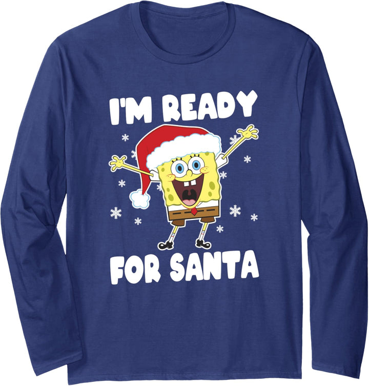 SpongeBob SquarePants Christmas I'm Ready For Santa Langarmshirt