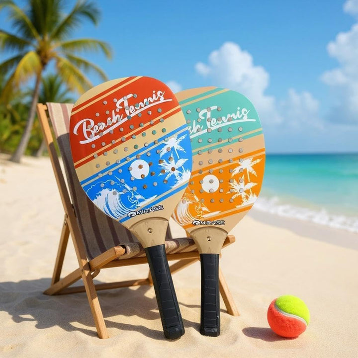 oppia Strandschläger Beach Tennis mit weichem Ball Set Leichte und strapazierfähige Schläger für Out