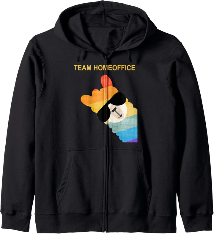 Homeoffice Team Home Office Lustiges Lama Alpaka Geschenk Kapuzenjacke